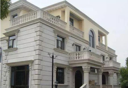 在農村小別墅用真石漆裝修外墻，效果圖美絕了